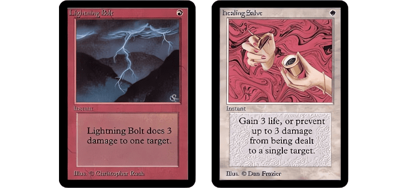 赤と白の3点カード